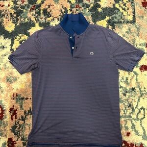 Southern Tide Men's Striped Polo - Blue and Red